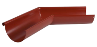 Угол желоба внешний 135 гр, сталь, d-125 мм, красный, Aquasystem