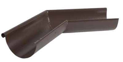 Детальное фото угол желоба внешний 135 гр, сталь, d-125 мм, коричневый, aquasystemem